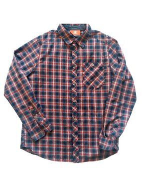 Merrell Mens Long Sleeve Plaid Shirt L/G Classic Outdoor Camping Cabincore